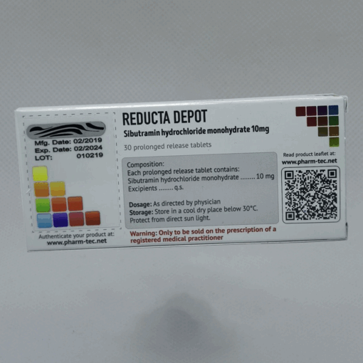 Alternative view of Reducta - Sibutramine 10 mg